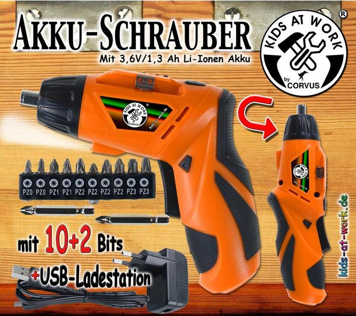 Actual product image Kids at work Battery screwdriver