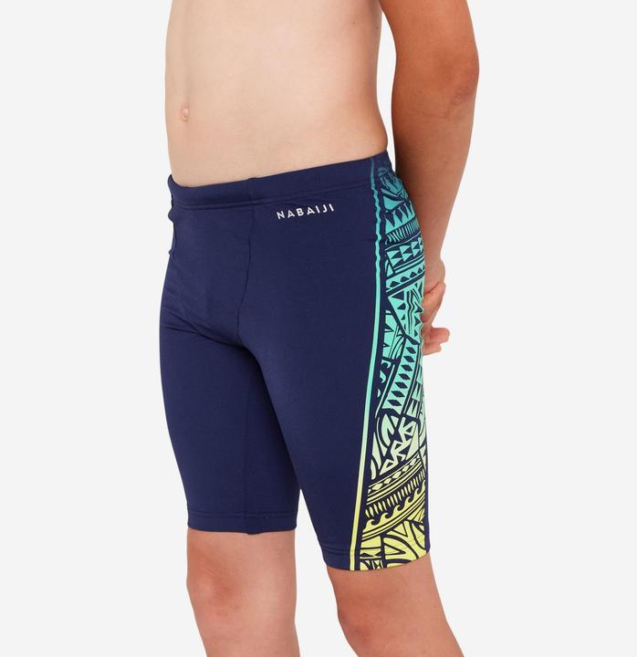 Produktbild Nabaiji Badehose Jammer Jungen - 500 Fitib Fatu schwarz/gelb (140)