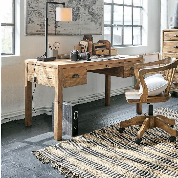 Produktbild Loberon Schreibtisch Kerava braun (136 x 67 x 76 cm)