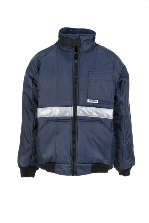 Planam Kühlhaus Blouson marine, Innenfutter rot M L