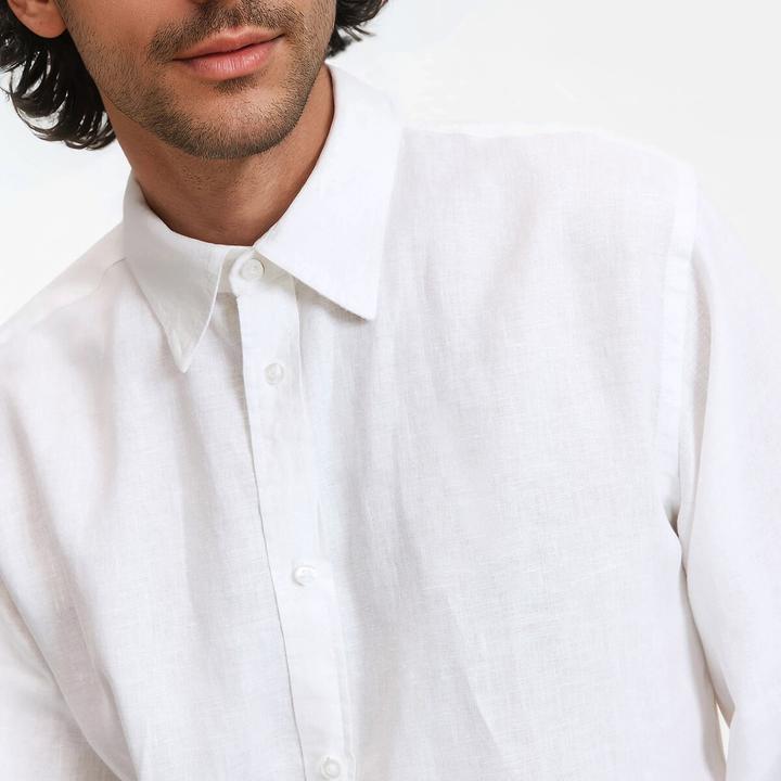 Image du produit La Redoute Collections Chemise droite en lin Signature à manches longues (3XL)