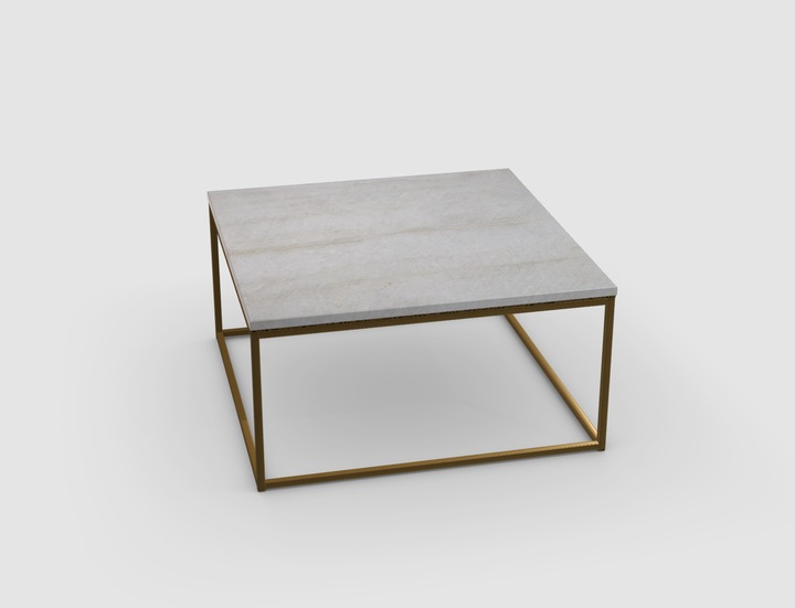 Produktbild Hans Eisenring Salontisch Quarzite Champagne Square M, Gestell Bronze