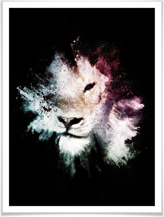 Produktbild Trenddeko Wild Explosion: Löwe (100 x 120 cm)