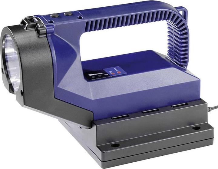 Handschijnwerper - schouderriem - oplaadhouder - netadapter 230 V - auto-oplaadadadapter 12 V - gebruiksaanwijzing