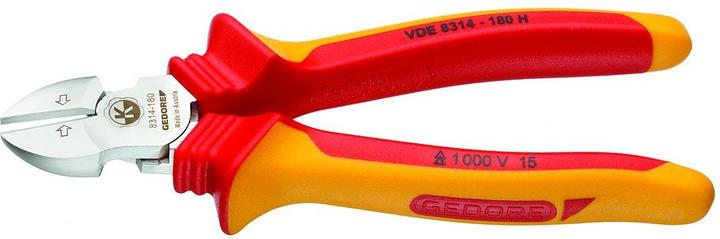 Actual product image Gedore VDE 8314180 VDEPowerSide cutters VDE Insulation of sleeves (185 mm)