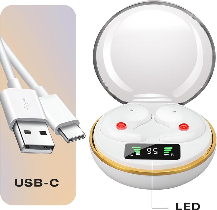 Produktbild Avizar Schlafkopfhörer BT extra flach mit LED Case (4 h, Kabellos)