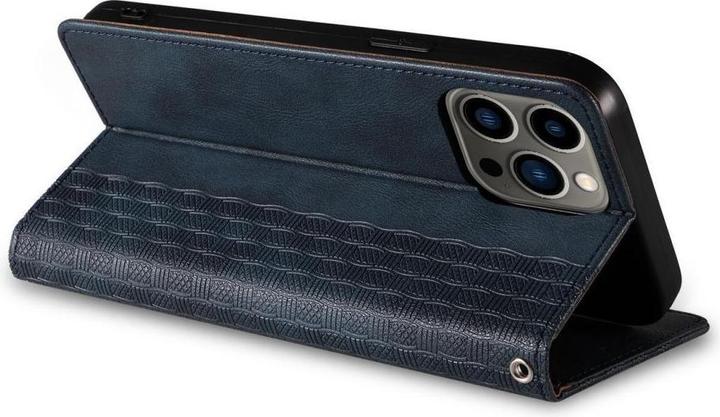 Produktbild Hurtel Magnet Strap Case iPhone 14 Pro Flip Wallet Mini Lanyard Stand Blue (Apple iPhone 14 Pro)