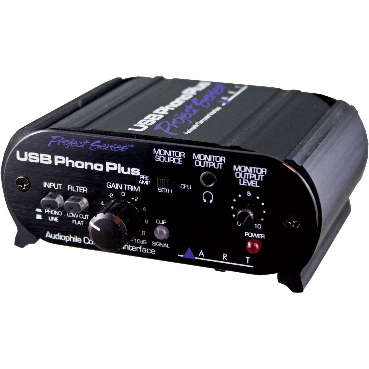 ART USB Phono Plus, Phono Vorverstärker, Schwarz, Blau