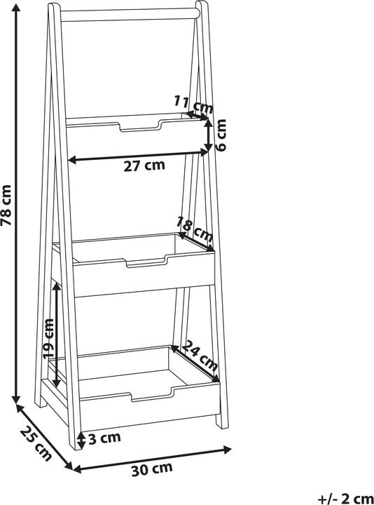 Produktbild Beliani Alerce (30 x 25 x 78 cm)