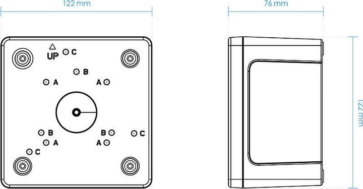 Actual product image Vivotek AM-71C Terminal box for camera (Mounting kit)