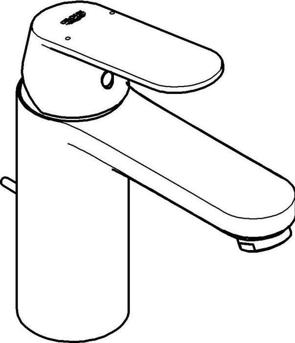 Productafbeelding Grohe Eurosmart Cosmopolitan ééngreeps wastafelmengkraan M-Size