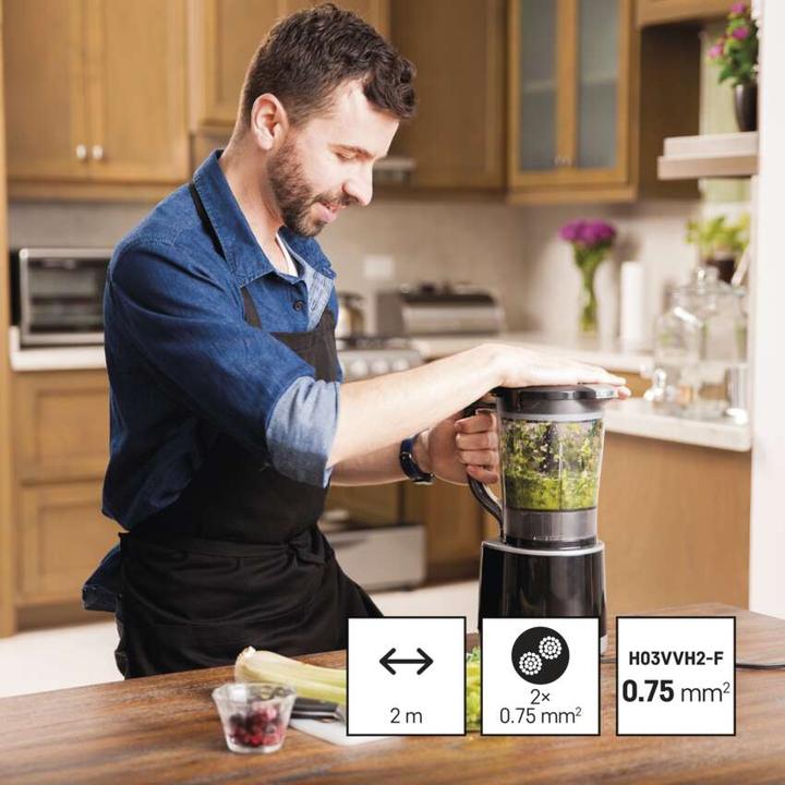 Produktbild Emos Netzkabel PVC 2x 0,75mm2, Schalter (2 m)