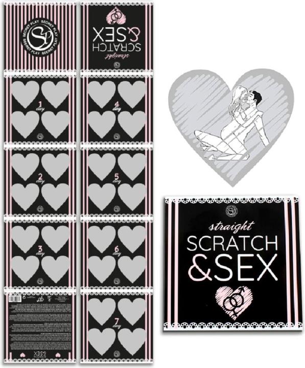 Secret play Scratch & Sex Straight (Kartenspiel, Englisch, Spanisch, Französisch, Portugiesisch, Deutsch)