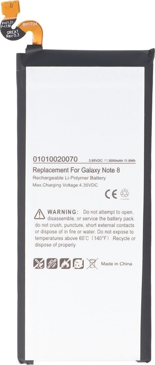 Image du produit AccuCell Batterie Samsung Galaxy Note 8, SM-N9500