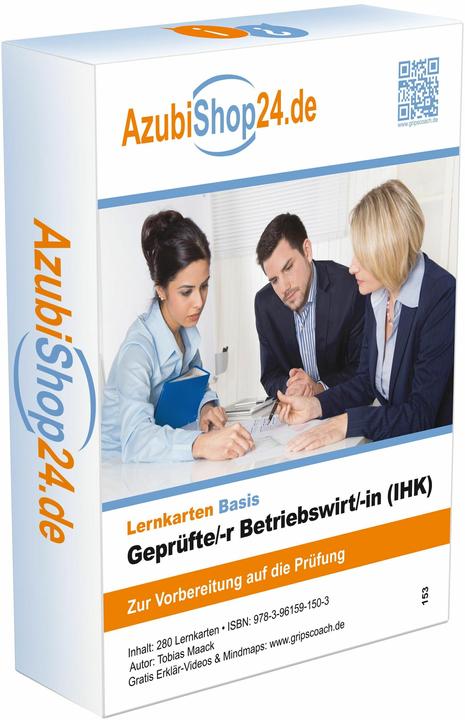Produktbild AzubiShop24.de Basis-Lernkarten. Geprüfter Betriebswirt IHK Prüfungsvorbereitung Lernkarten (Deutsch, Michaela Rung-Kraus, 2024)