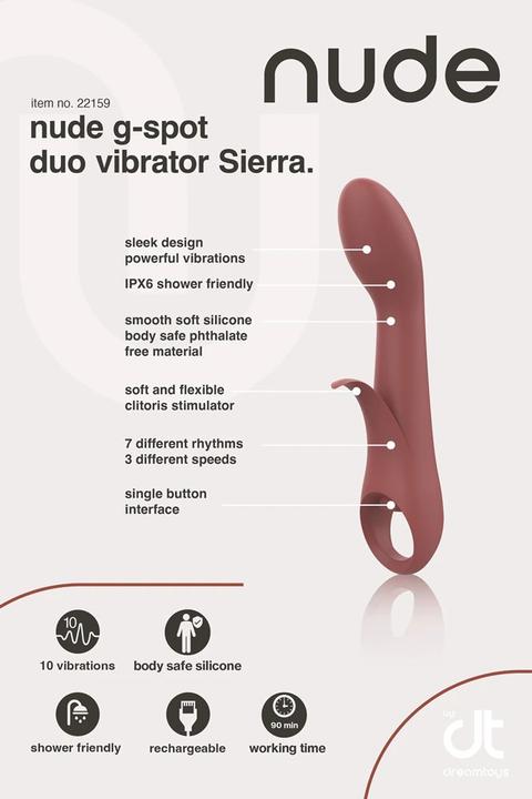 Produktbild Dream Toys Nude G-Spot Duo Vibrator Vibrator With G-Spot Massager Sierra