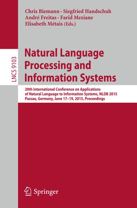 Natural Language Processing and Information Systems (Englisch, 2015)