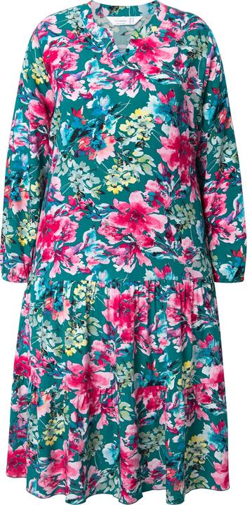 Produktbild Miamoda Midikleid, Blumenmuster, doppelter Saumvolant (48)