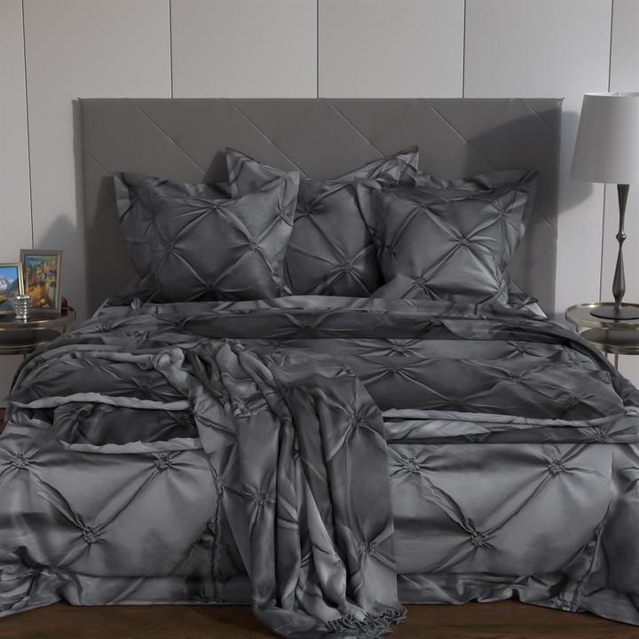 Produktbild Intirilife Bettbezug Kissenbezug in GRAU (Duvetbezug, 135 x 200 cm)
