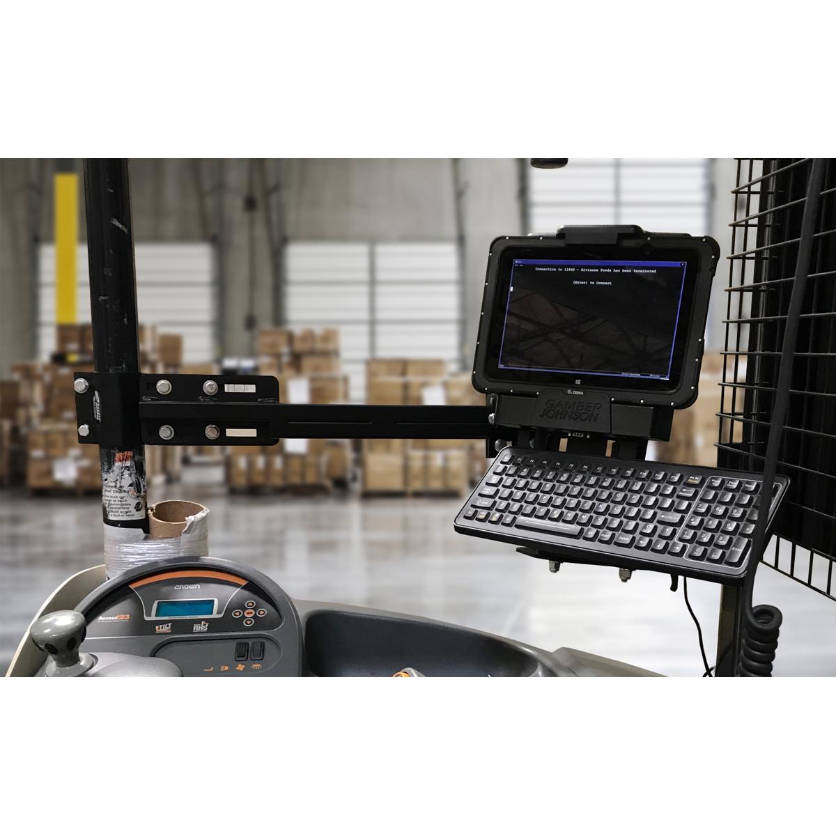 Thumbnail - Gamber-Johnson Low Profile Tablet Kbd Bracket, Tablet Halterung, Schwarz