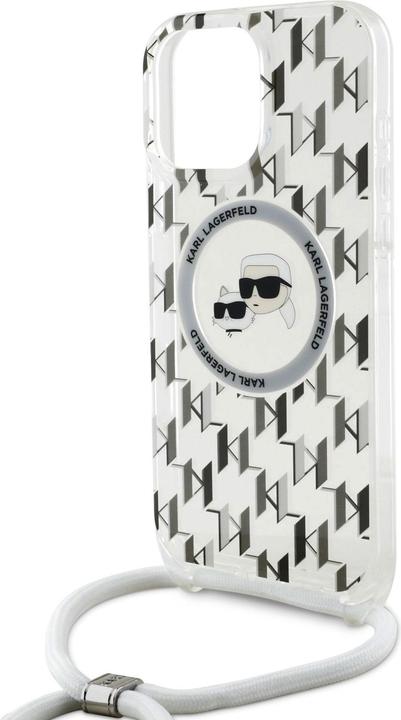 Actual product image Karl Lagerfeld KLHMP16XHCKLCT iPhone 16 Pro Max 6.9" transparent hardcase IML Crossbody Monogra (Apple iPhone 16 Pro Max)