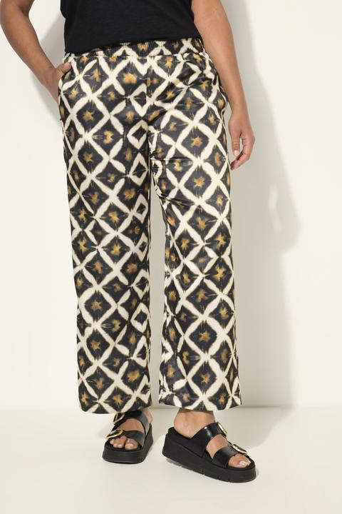 Produktbild Angel of Style Weite Hose, gerades Bein, Satin mit Alloverdruck, Elastikbund (56)
