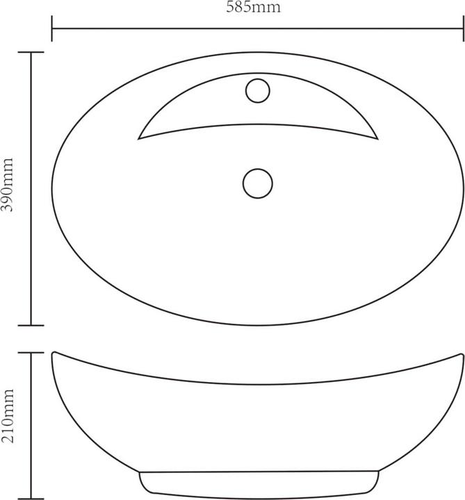 Actual product image vidaXL Waschtisch (390 mm, 585 mm)