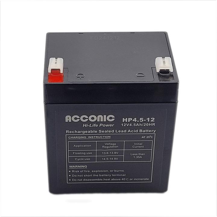 Produktbild Acconic HP4.5-12 Hi-Life Power AGM 12V 4.5Ah USV-Batterie (12 V, 4.50 Ah)