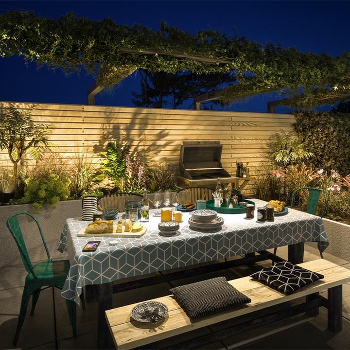Philips GardenLink Reuel Faretti LED Esterni 3 Pezzi - 24V, 2700K, 180 Lm, Nero, Starter Kit Con Presa UE