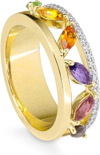 Produktbild Breuning RING - E.RAUCHQUARZ/Brill. 0,169 Ct. H/si (50, 750/18 K Gold)