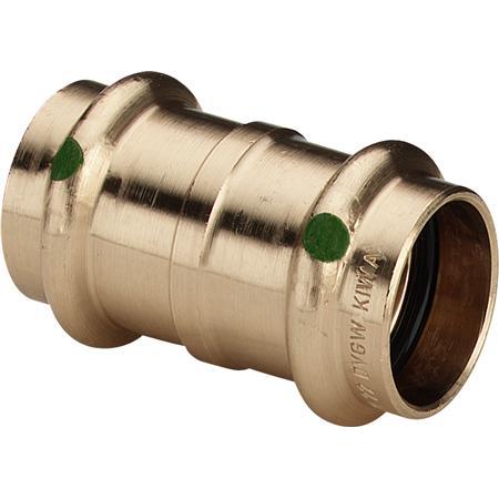 Viega, Rohrverbindungstechnik, Sanpress muffe 15 mm af rødgods med SC-Contur