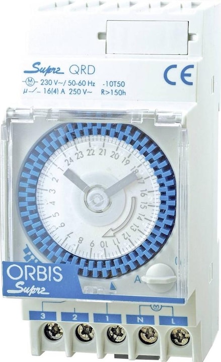 Image du produit Orbis Horloge sur rail DIN Horloge de distribution analogique SUPRA QRS 230V