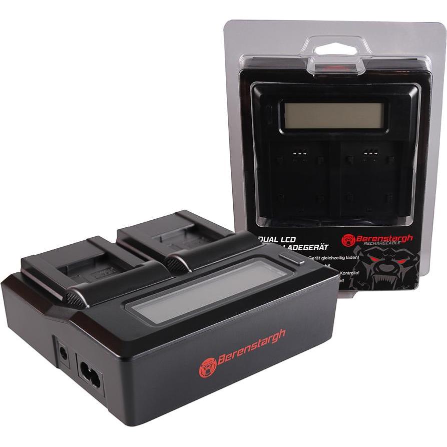 Berenstargh Dual LCD USB Ladegerät f. Qumox SupTig 3 SJ4000 SJ4000 SupTig3 SupTig 3 SJ4000 SupTig 3 (Caricabatterie per fotocamere), Alimentatore foto