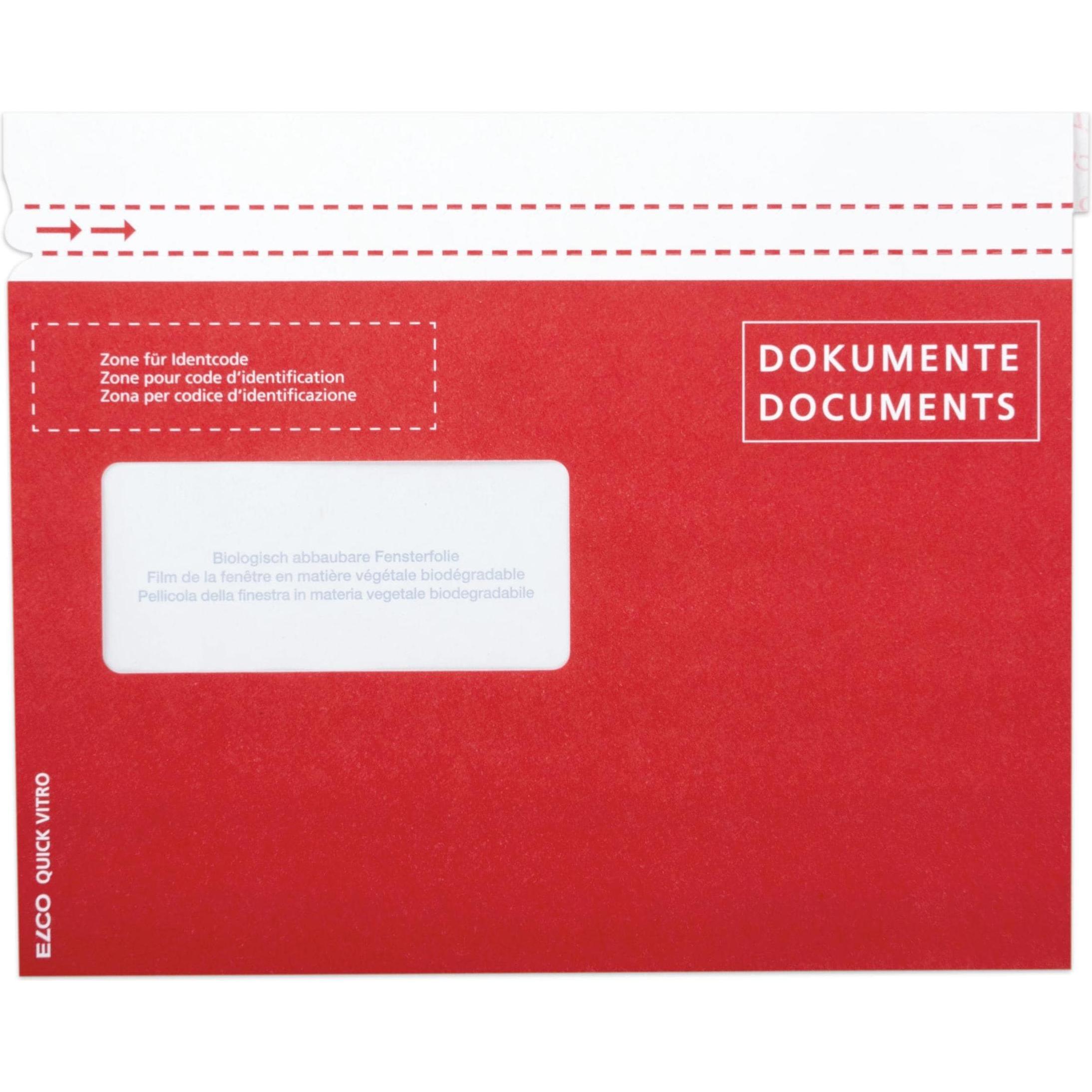 Elco, Busta portadocumenti, Buste portadocumenti Quick Vitro carta Dokumente/Documents conformi agli standard postali (C5, 250 pz.)