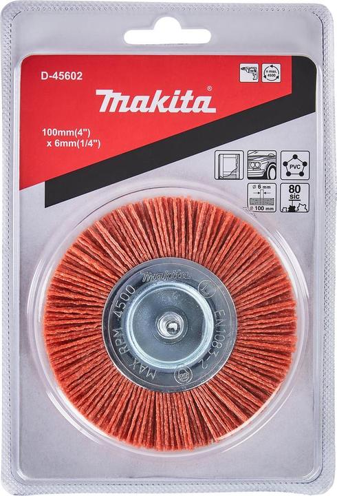 Produktbild Makita Zubehör D-45602 Rundbürste 6 x 100 mm Nylon K80 (80)