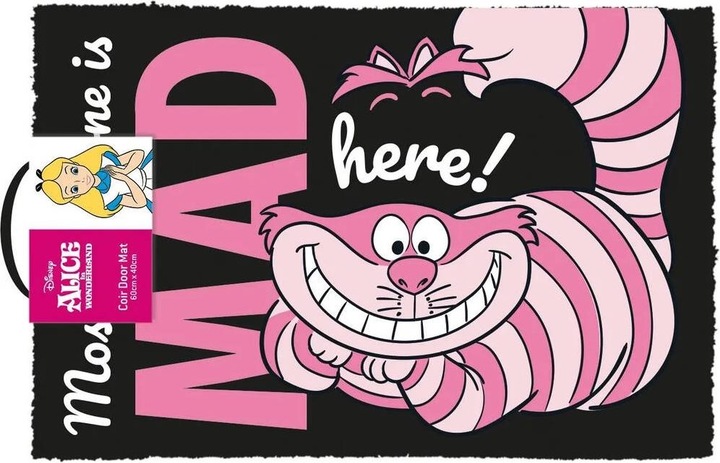 Actual product image Pyramid ALICE AU PAYS DES MERVEILLES - We're All mad here! - Paillasson (60 x 40 cm)