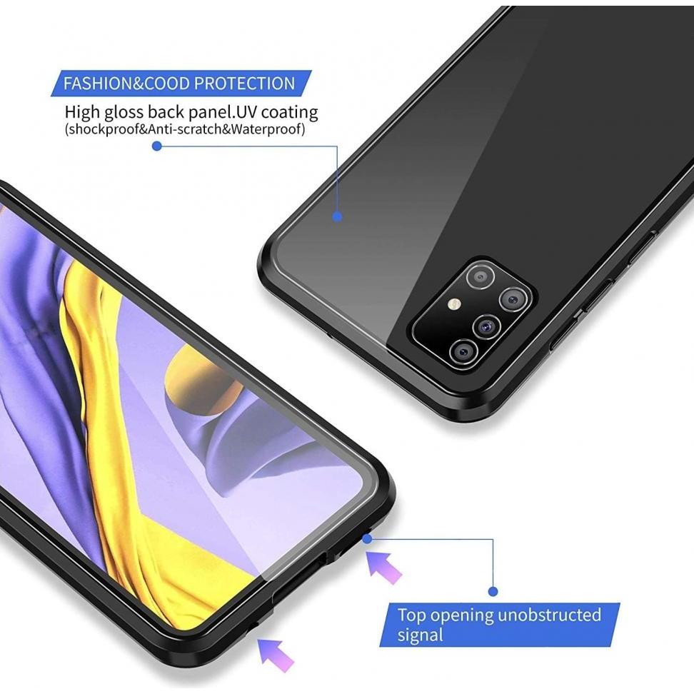 Thumbnail - G-Case Samsung Galaxy M51 Aluminium Magnetic Glass Case Hülle (Samsung Galaxy M51), Smartphone Hülle, Schwarz