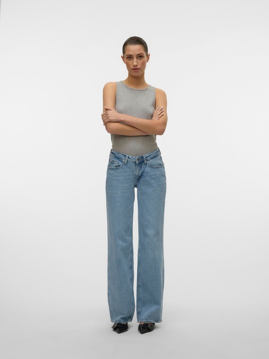 Actual product image Vero Moda VMVANESSA Niedrige Taille Weiter Beinschnitt Jeans Weit geschnitten (26)