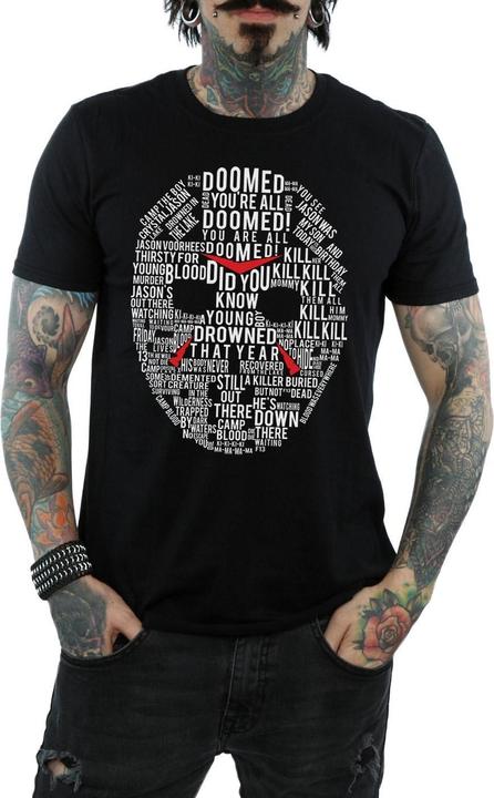 Produktbild Absolute Cult Jason Text Mask TShirt (L)