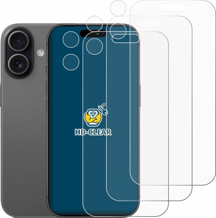 Productafbeelding BROTECT Schutzfolie für Apple iPhone 17 (Display+Kamera) Displayschutz Displayschutzfolie Folie Klar (6 Pcs., Apple iPhone 17)