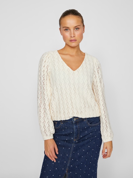 Actual product image Vila V-neck top with long sleeves (S)