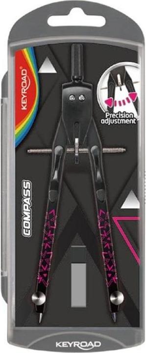Actual product image Keyroad Fast track fashion printing compass, metal, pendant, colour mix