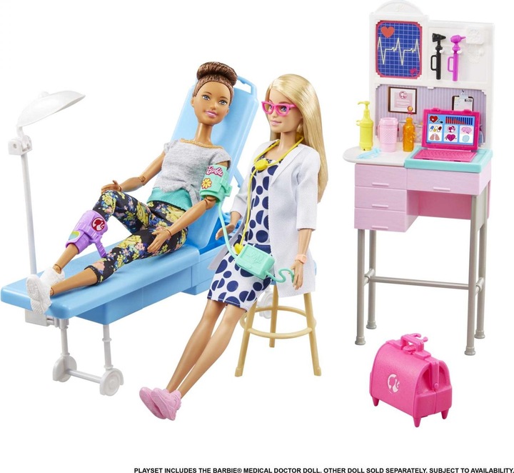 Actual product image Mattel Barbie - Medical Doctor Doll and Playset (GWV01)