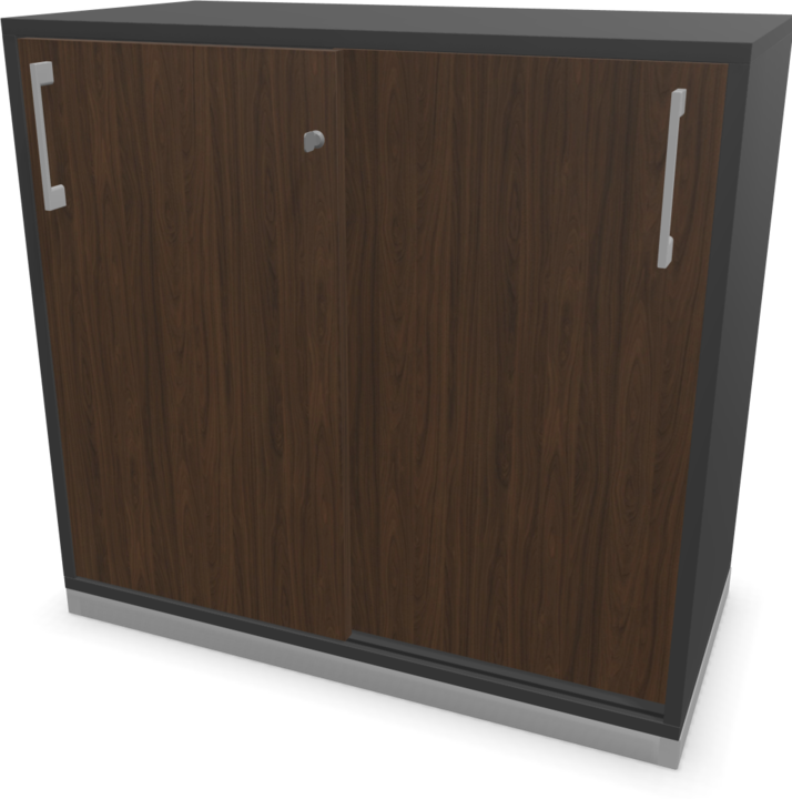 Walnut decor dark with structure, Silver grey, Dark grey