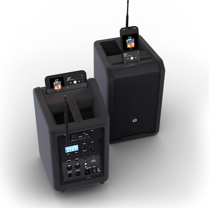 Image du produit LD Systems ANNY® 8 BPH B5 - Enceinte portable Bluetooth® PA avec batterie, mixeur et 1x micro-casque (incl. (Actif, 1x 80 W)