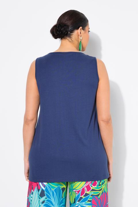 Actual product image Ulla Popken Keyhole Cutout Sweetheart Neckline Tank Top (62)