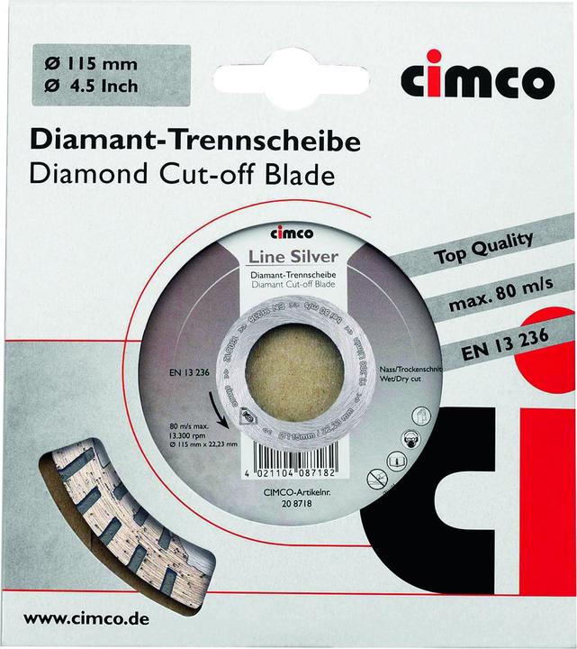 Produktbild Cimco Diamanttrennscheibe