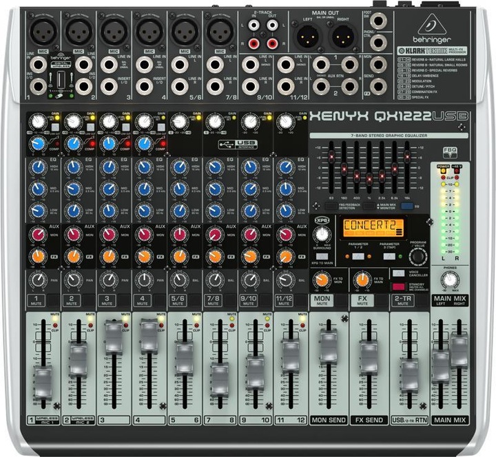 Image du produit Behringer Xenyx Qx1222usb (Studio et mixeur live)