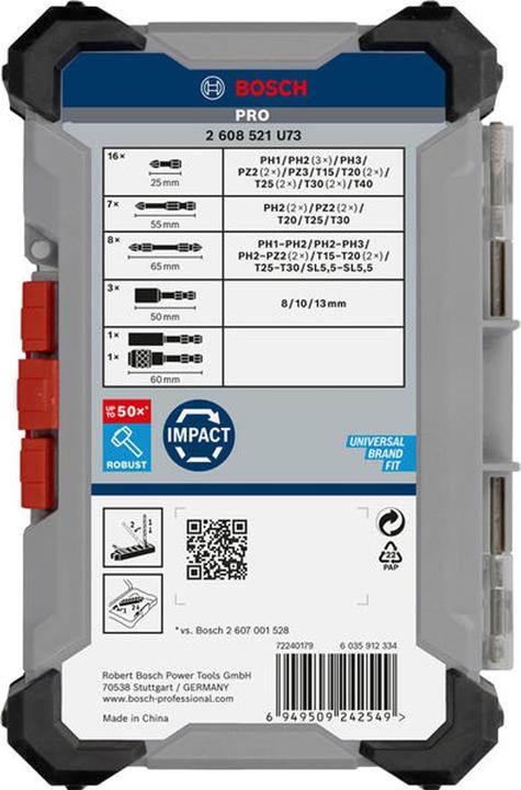 Actual product image Bosch Professional Zubehör PRO Impact Schrauberbit-Set