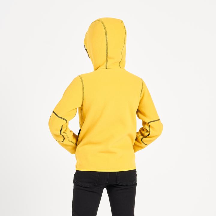 Produktbild Tribord Fleecejacke Segeln Kinder warm wendbar 500 marineblau/gelb (164)